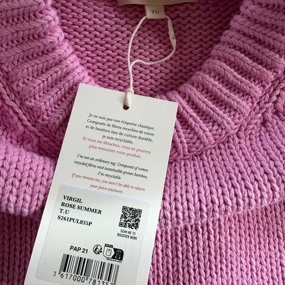 NWT Sold Out Sézane Virgil Jumper, Rose Summer - Picture 7 of 9